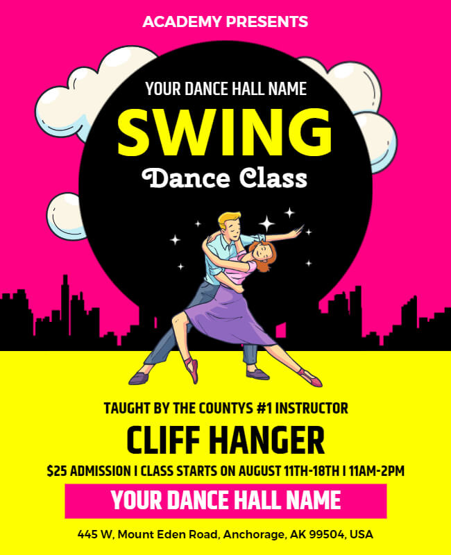 Swing Dance Class Flyer