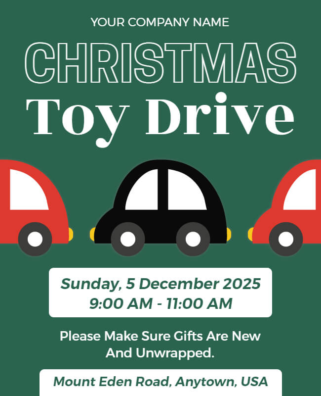 Toy Troop Donation Drive Flyer