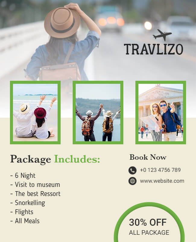 Travel Treasures Promotional Flyer Template