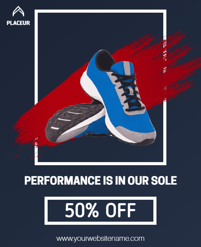 Trendy Shoe Promotional Flyer Template
