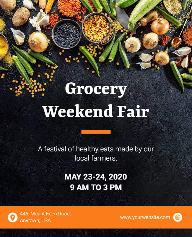Weekend Fair Grocery Flyer Template