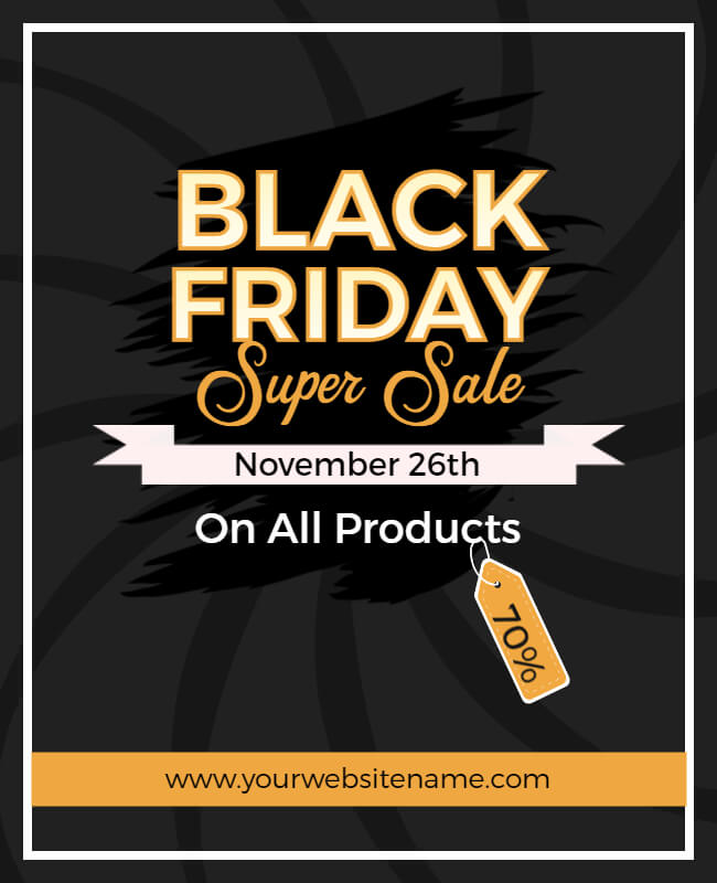 Weekend Super Sale Black Friday Flyer