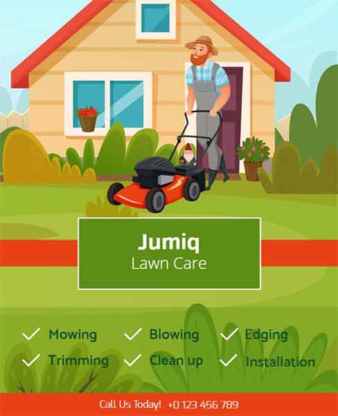 Animation Lawn Care All Service Flyer Template