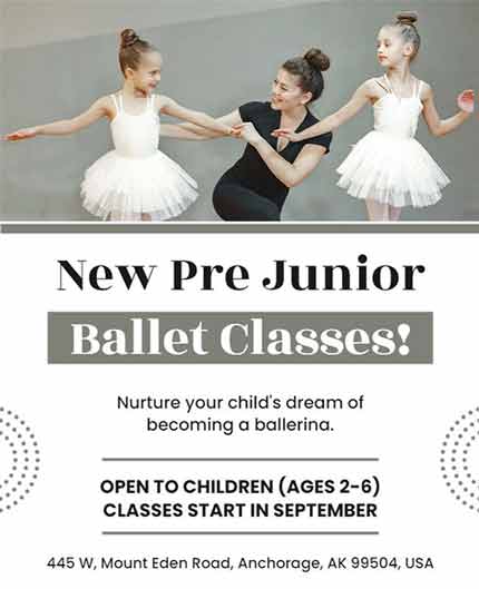 Realistic Ballet Classes Flyer Template