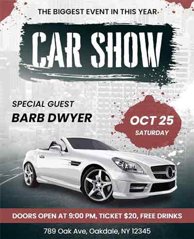 Stylish Biggest Event Car Show Flyer Template
