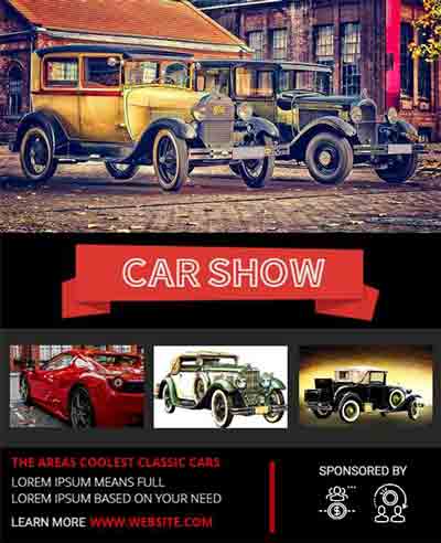 Realistic Car Show Flyer Template