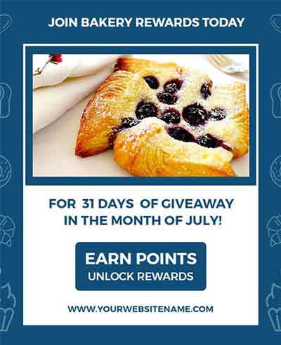 Photo Frame Giveaway Food Flyer Template