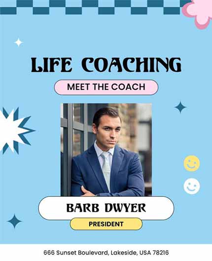 Vector Life Coaching Flyer Template