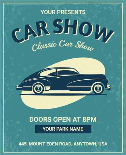 Retro Car Show Flyer Template
