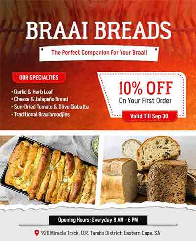 Gradient Breads Promotional Flyer Template