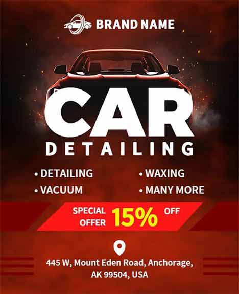 Gradient Car Detailing Special Offer Flyer Template