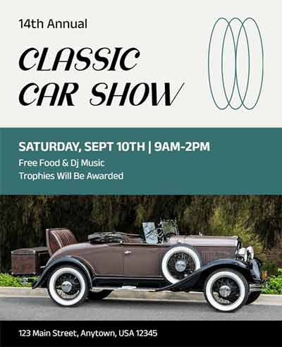 Creative Car Show Flyer Template