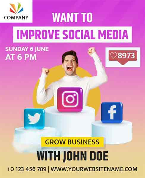 Social Media Marketing Flyer Template