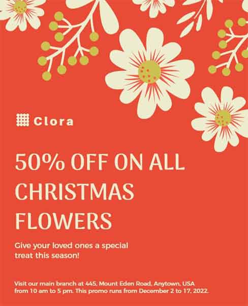 Floral Promotional Flyer Template