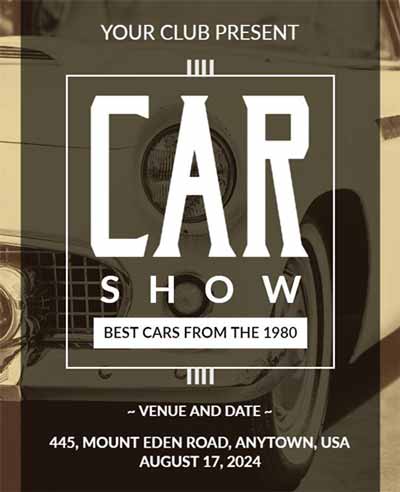 Classic Car Show Event Flyer Template