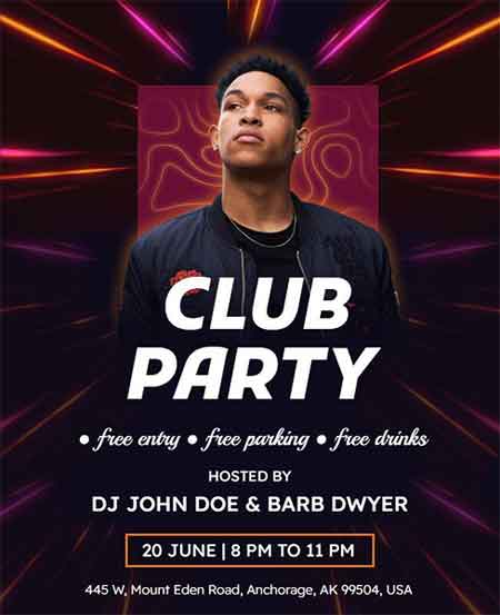 Creative Club Party Flyer Template