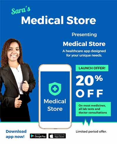 Simple Medical Store Offer Flyer Template