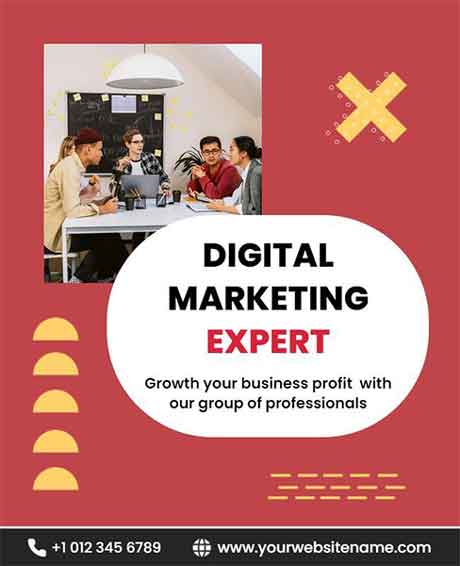 Minimal Digital Marketing Expert Flyer Template