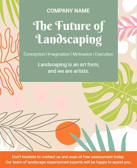 Floral Landscaping Flyer Template