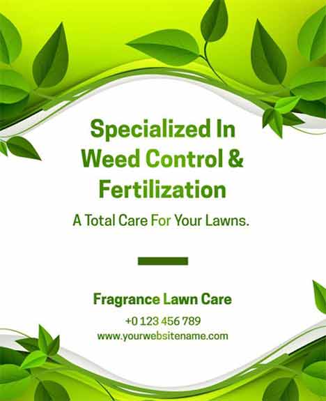 Floral Lawn Care Service Flyer Template