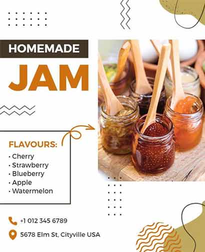 Geometric Homemade Jam Flyer Template