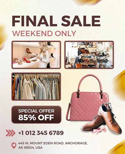 Grainy Gradient Final Sale Flyer Template