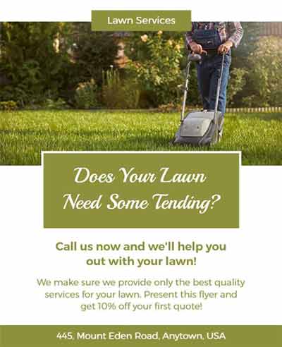 Modern Lawn Care Service Flyer Template
