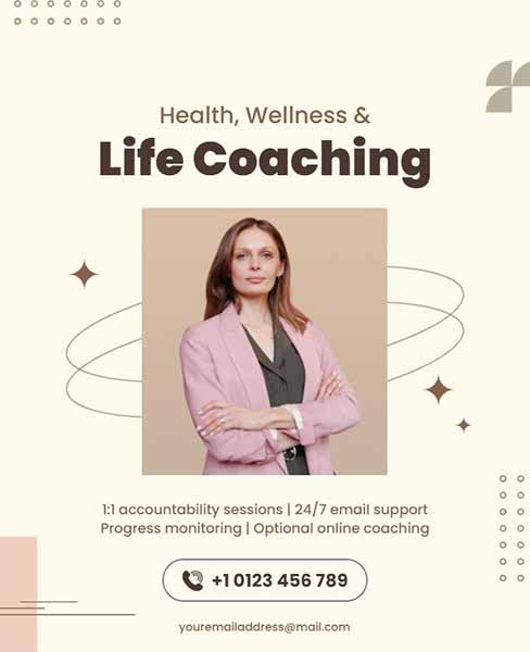 Creative Health Wellness Life Coaching Flyer Template