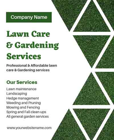 Vintage Lawn Care and Gardening Service Flyer Template