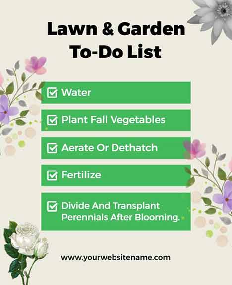 Floral Landscaping To-Do List Flyer Template