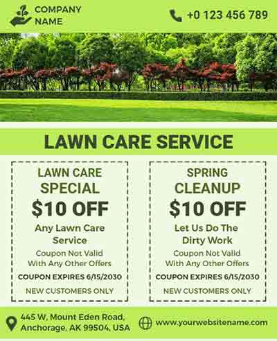 Creative Lawn Care Service Flyer Template