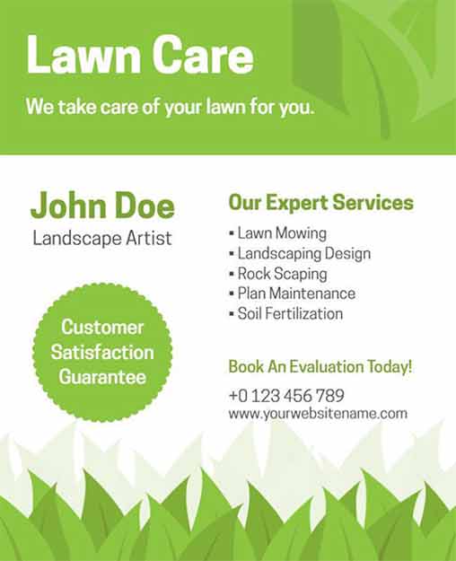 Vector Lawn Care Flyer Tmplate