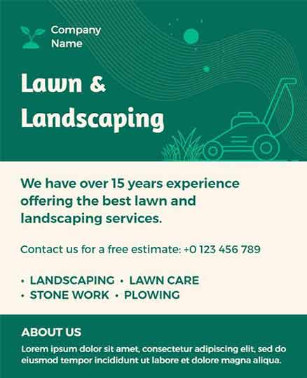 Lawn Service and Landscaping Flyer Template