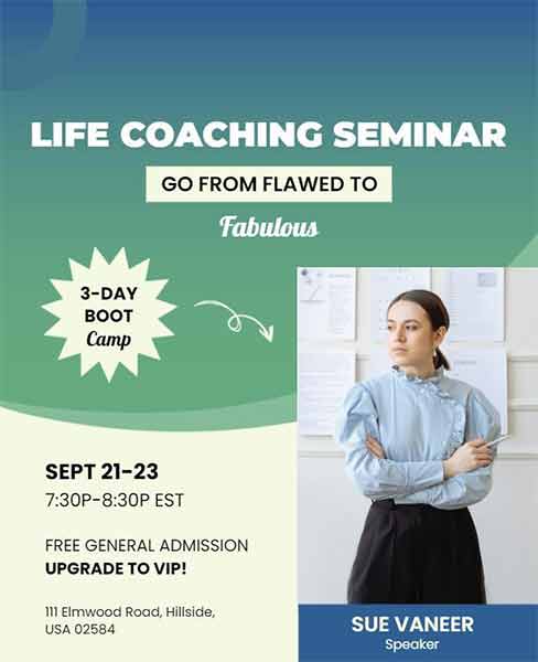 Artistic Life Coaching Seminar Flyer Template