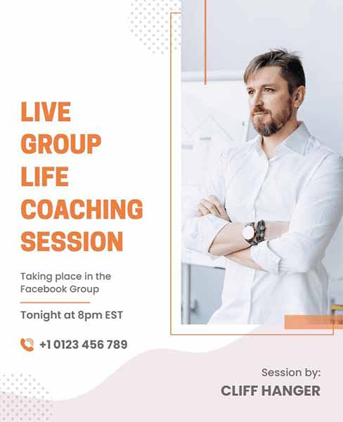 Bold Typography  Life Coaching Session Flyer Template