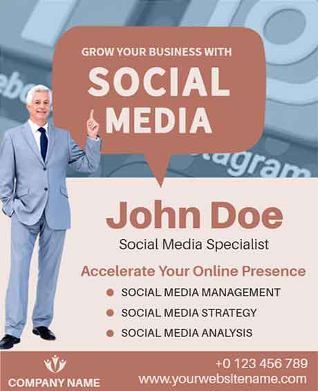 Realistic Social Media Flyer Template