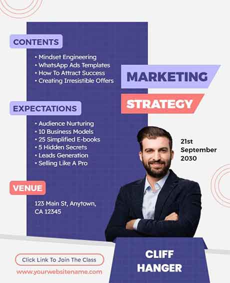 Modern Marketing Strategy Flyer Template
