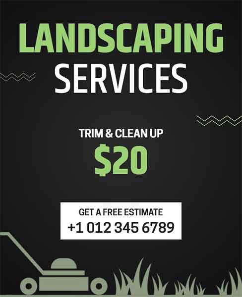 Minimal Landscaping Service Flyer Template