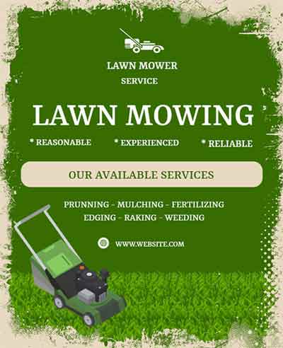 Minimal Lawn Mowing Flyer Template