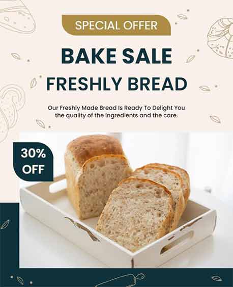 Minimalist Bake Sale Flyer Template