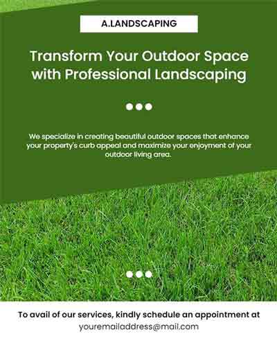 Minimalist Landscaping Quote Flyer Template
