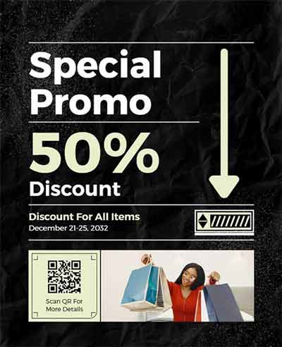 Bold Typography Special Promo Flyer Template
