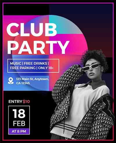 Modern Club Party Flyer Template