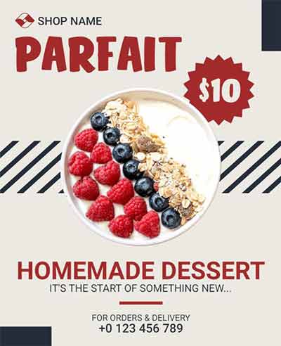 Vintage Pampas Food Flyer Template