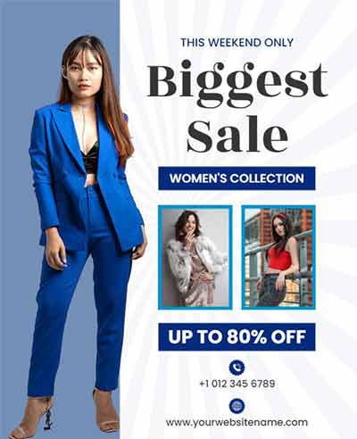 Modern Promotional Biggest Sale Flyer Template