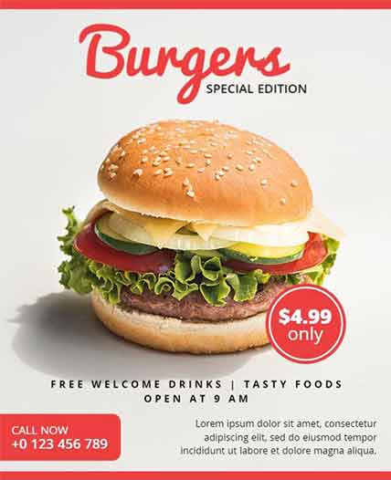 Creative Delicious Burger Flyer Template