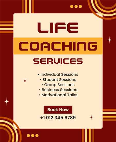 Retro Life Coaching Service Flyer Template