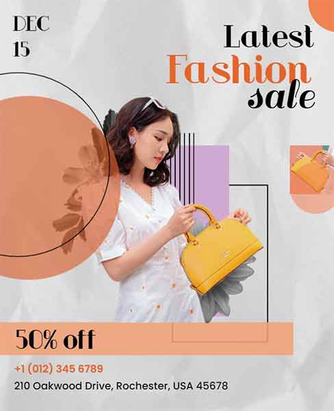 Minimal Season Sale Promotion Flyer Template
