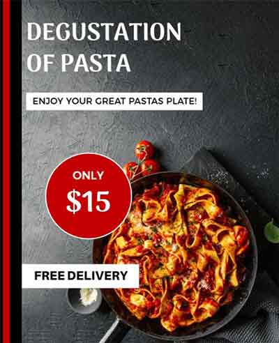 Realistic Pasta Food Flyer Template