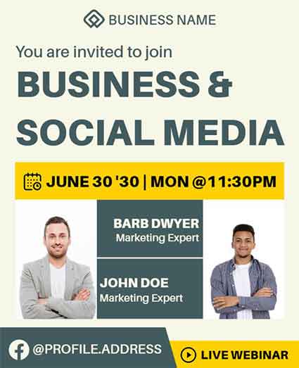 Simple Business and Social Media Flyer Template